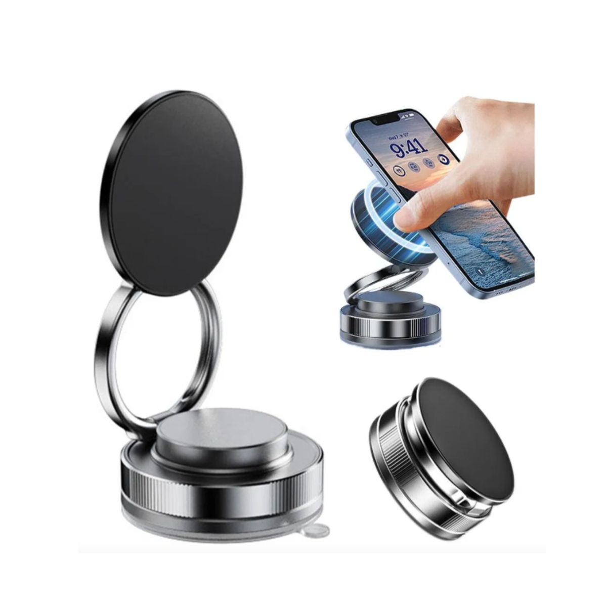 GENERICO - Soporte De Teléfono Magnético Absorción De Vacío Inteligente