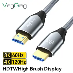 GENERICO - Cable HDMI 3 metros V2.1 reforzado Hdr Ultra 8k 60hz 4k 120hz 2k 144hz 48gbps Veggieg
