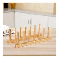 GENERICO - Organizador De Bambu Multiuso Porta Platos