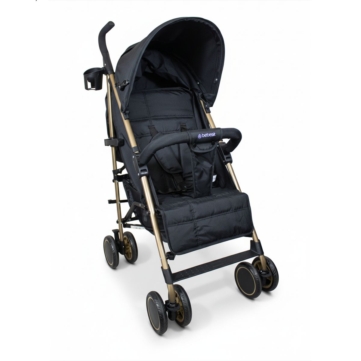 BEBESIT - Coche Paragua Khronos Gold Negro
