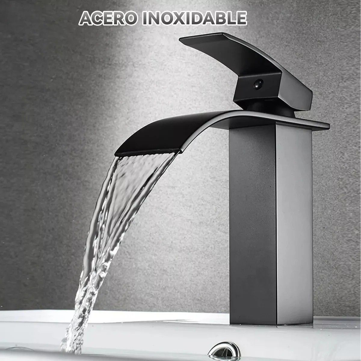 GENERICO - Llave Monomando Lavamanos Grifería Baño Cascada Acero