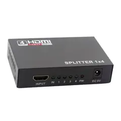 GENERICO - Splitter HDMI Full HD 1080 4 salidas con Transformador