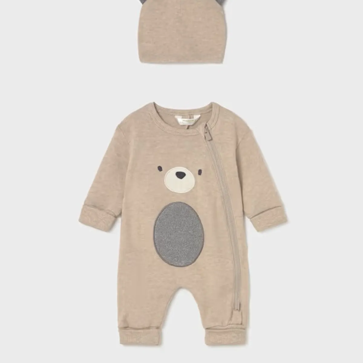 MAYORAL - Conjunto Pelele animalito con gorro recién nacido