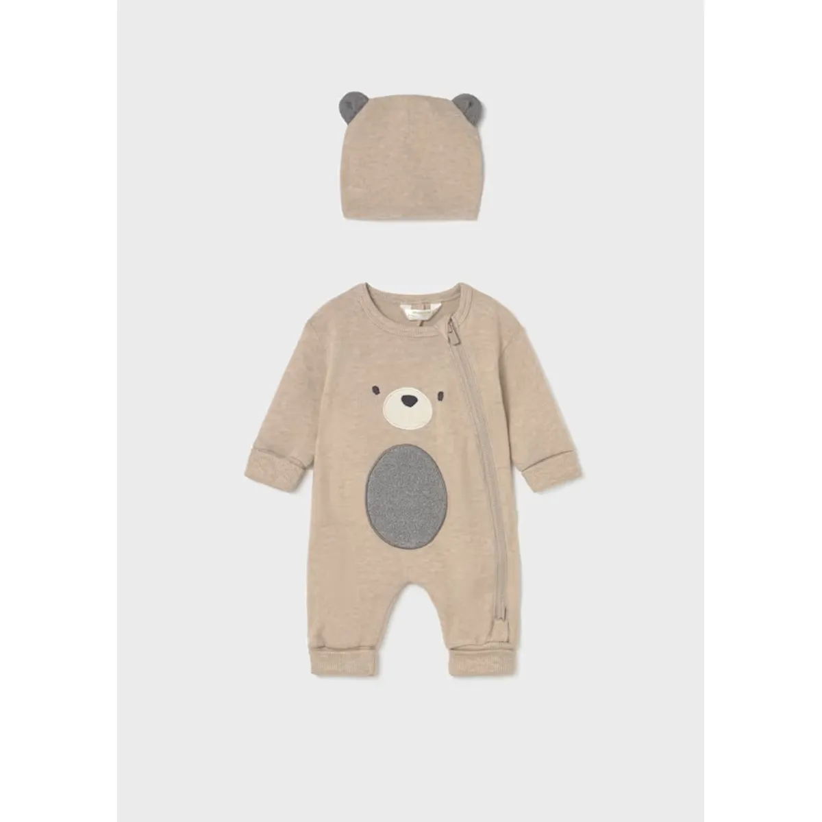 MAYORAL - Conjunto Pelele animalito con gorro recién nacido