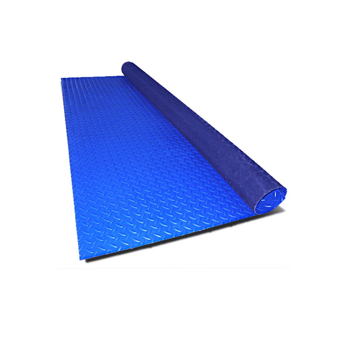 QRUBBER - Piso Rollo Diamantado Antifuego 3mm azul 1,2x10mts Qrubber