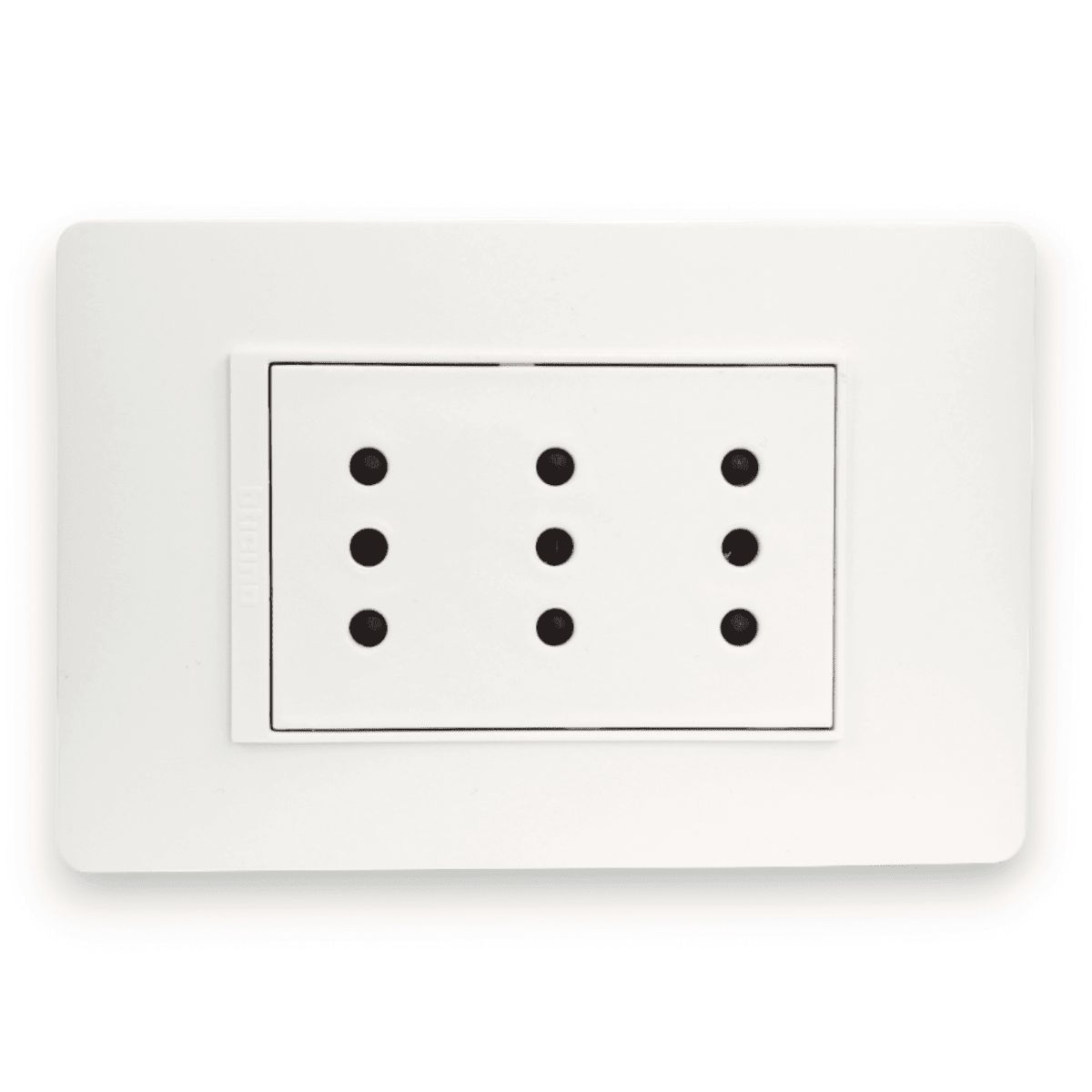 BTICINO - Enchufe Embutido Tríplex 2p+t 10a Blanco Armado - Bticino