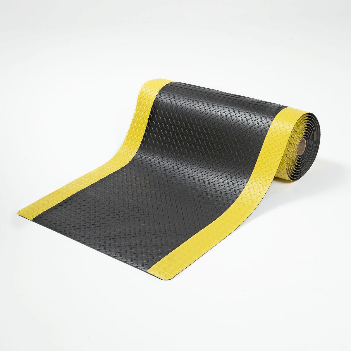 QRUBBER - Piso PVC bordes seguridad diamantado 90cmx10mts QRubber