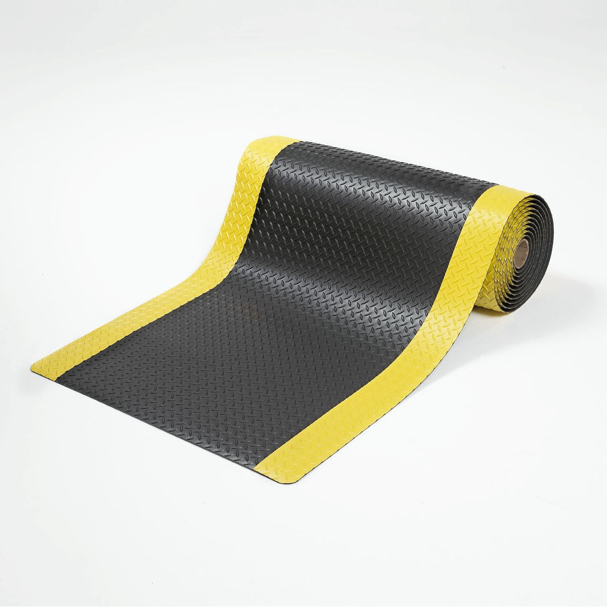 QRUBBER - Piso PVC bordes seguridad diamantado 90cmx10mts QRubber