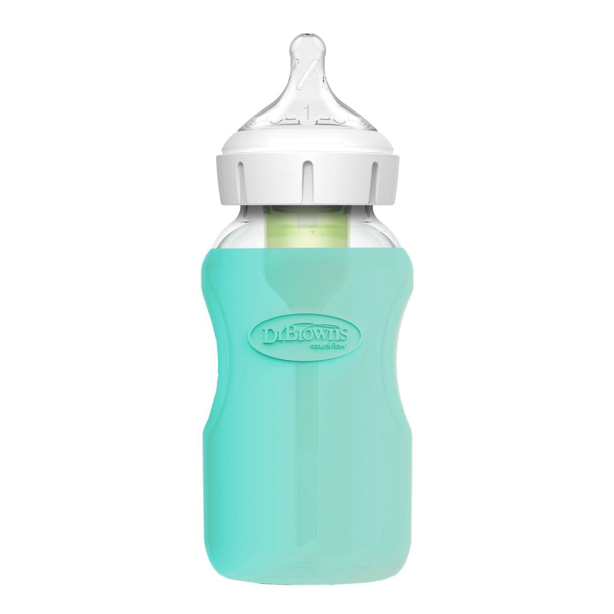 DR BROWN'S - Funda De Protección Mamadera Vidrio 270ml Dr Brown´s Menta