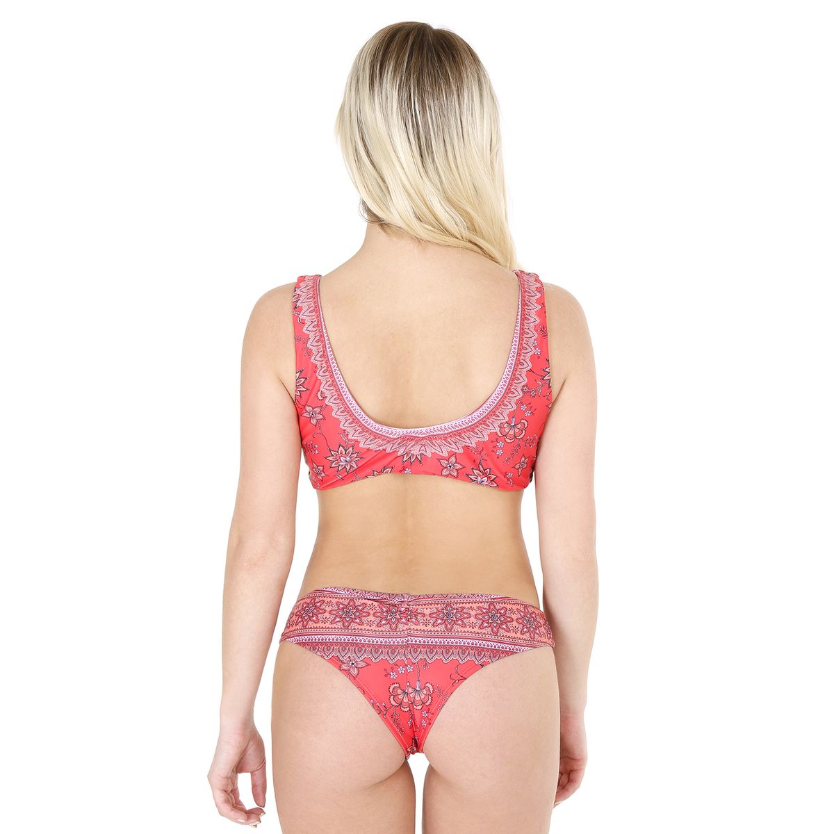 H2O WEAR - Traje de Baño Bikini Top Camiseta para Mujer Rojo