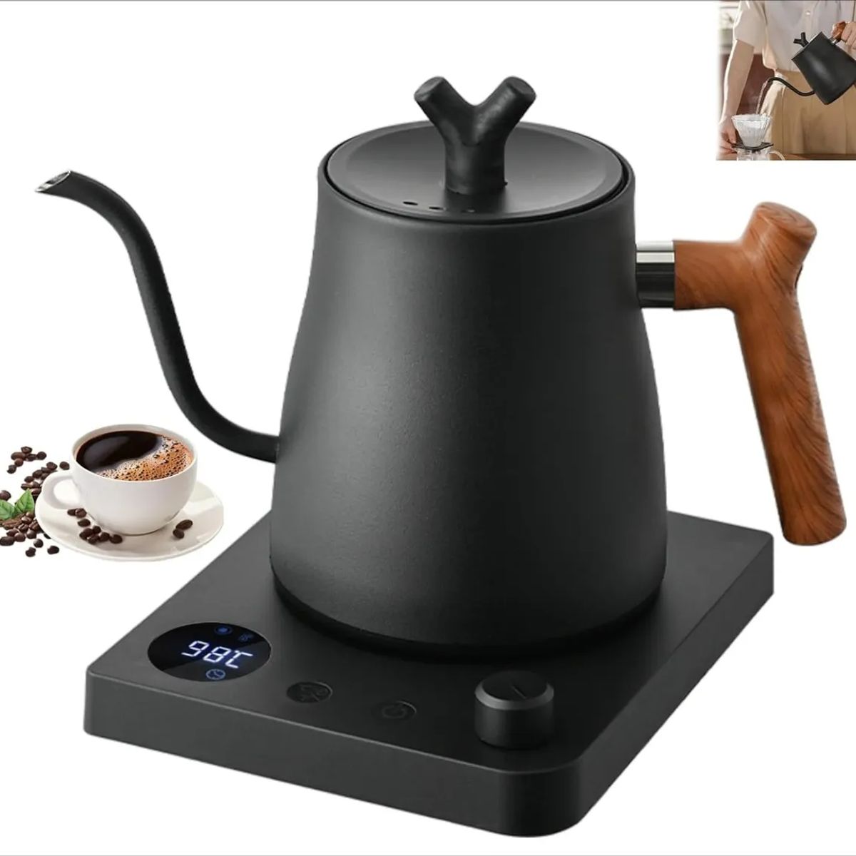 EVERSO - Hervidor Electrico Inteligente 1litros Acero Inoxidable 304