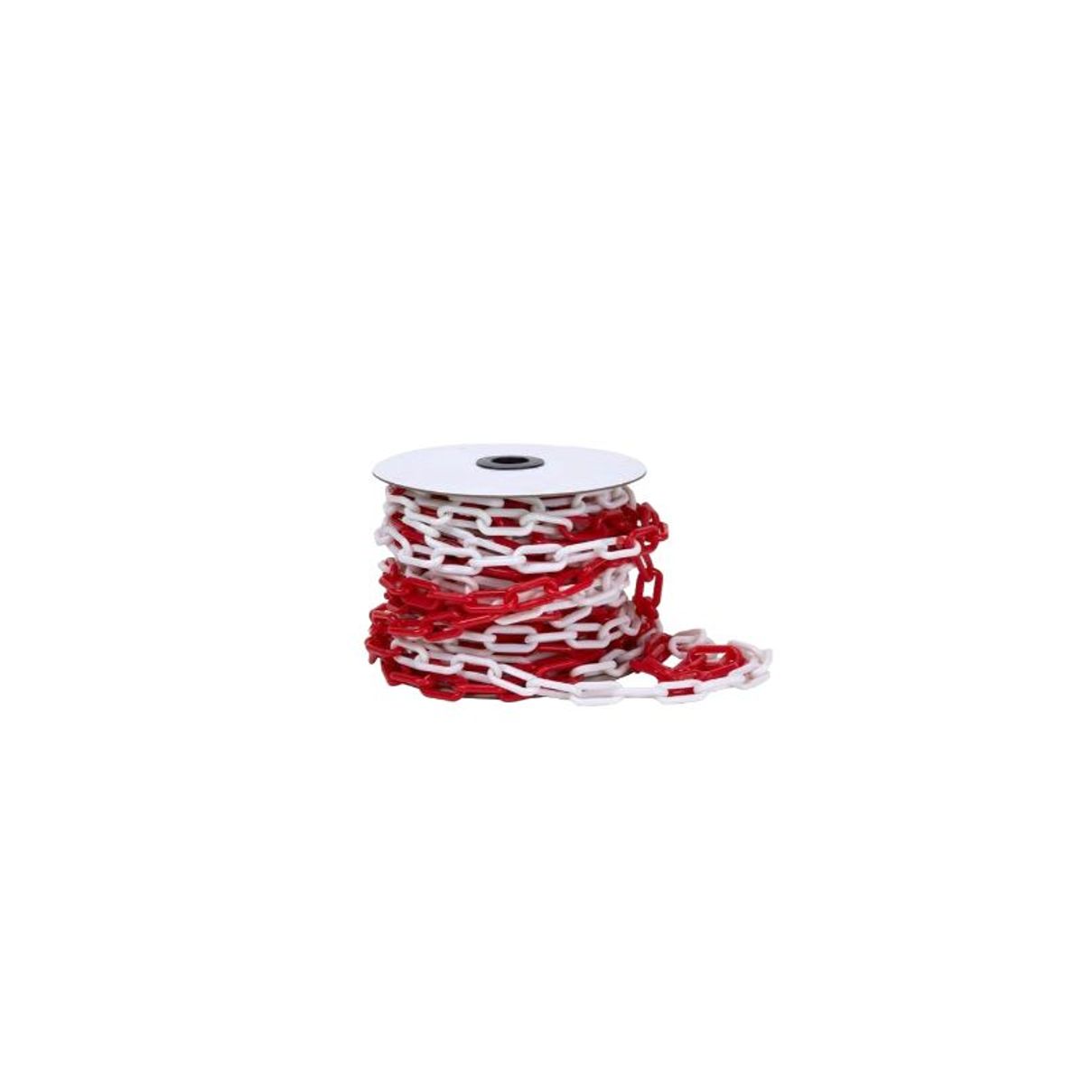 QRUBBER - Cadena plástico 25mtx8mm rojo/blanco QRubber