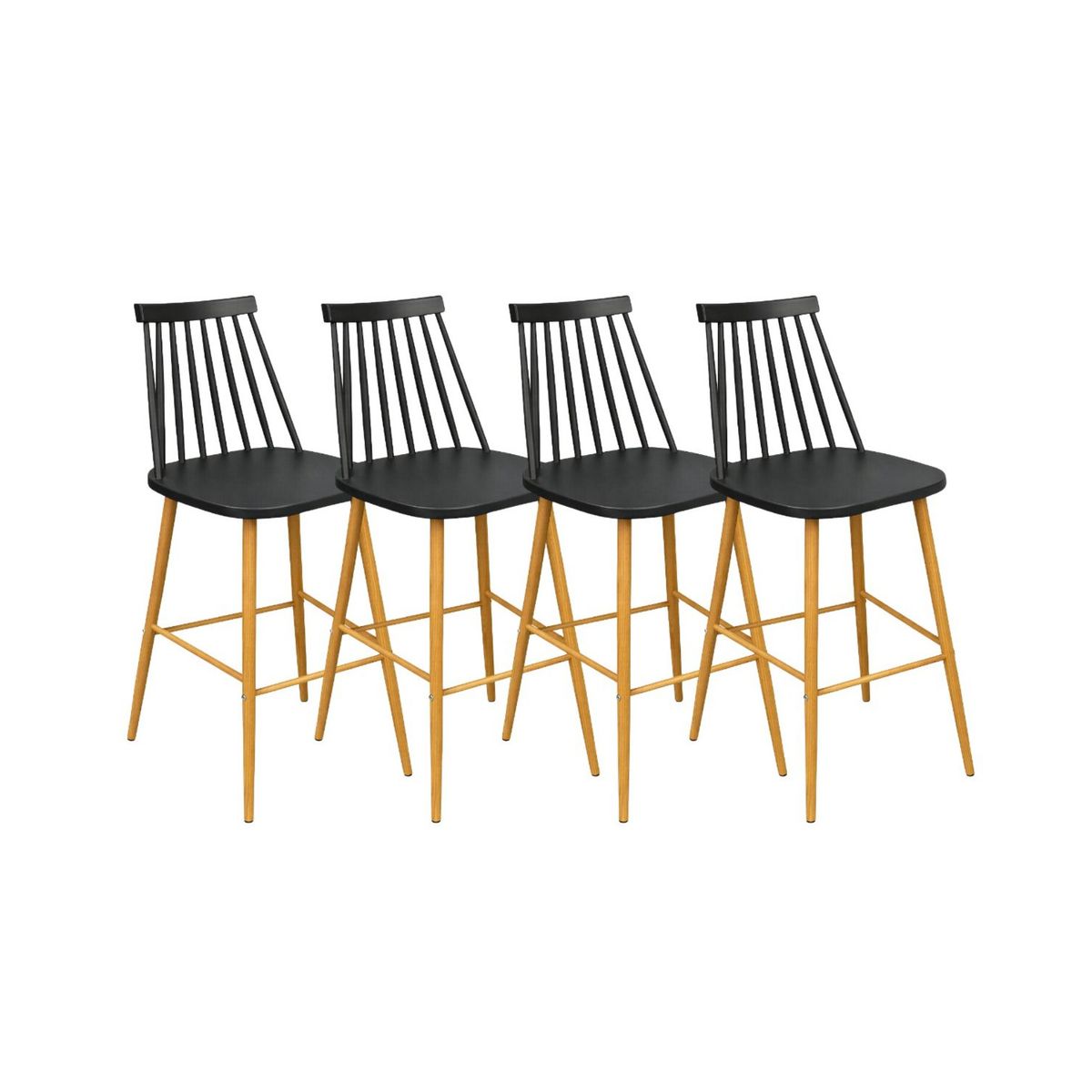 HABITA2 CHILE - Pack 4 Taburetes de Bar 65 cm Royal Estilo Nórdico