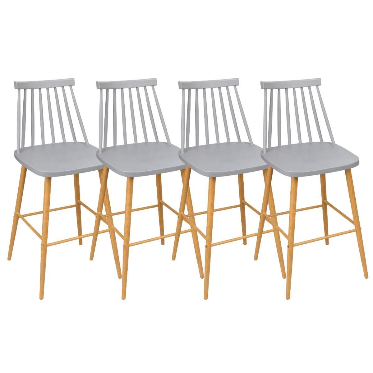 HABITA2 CHILE - Pack 4 Taburetes de Bar 65 cm Royal Estilo Nórdico