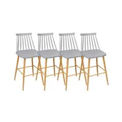 HABITA2 CHILE - Pack 4 Taburetes de Bar 65 cm Royal Estilo Nórdico