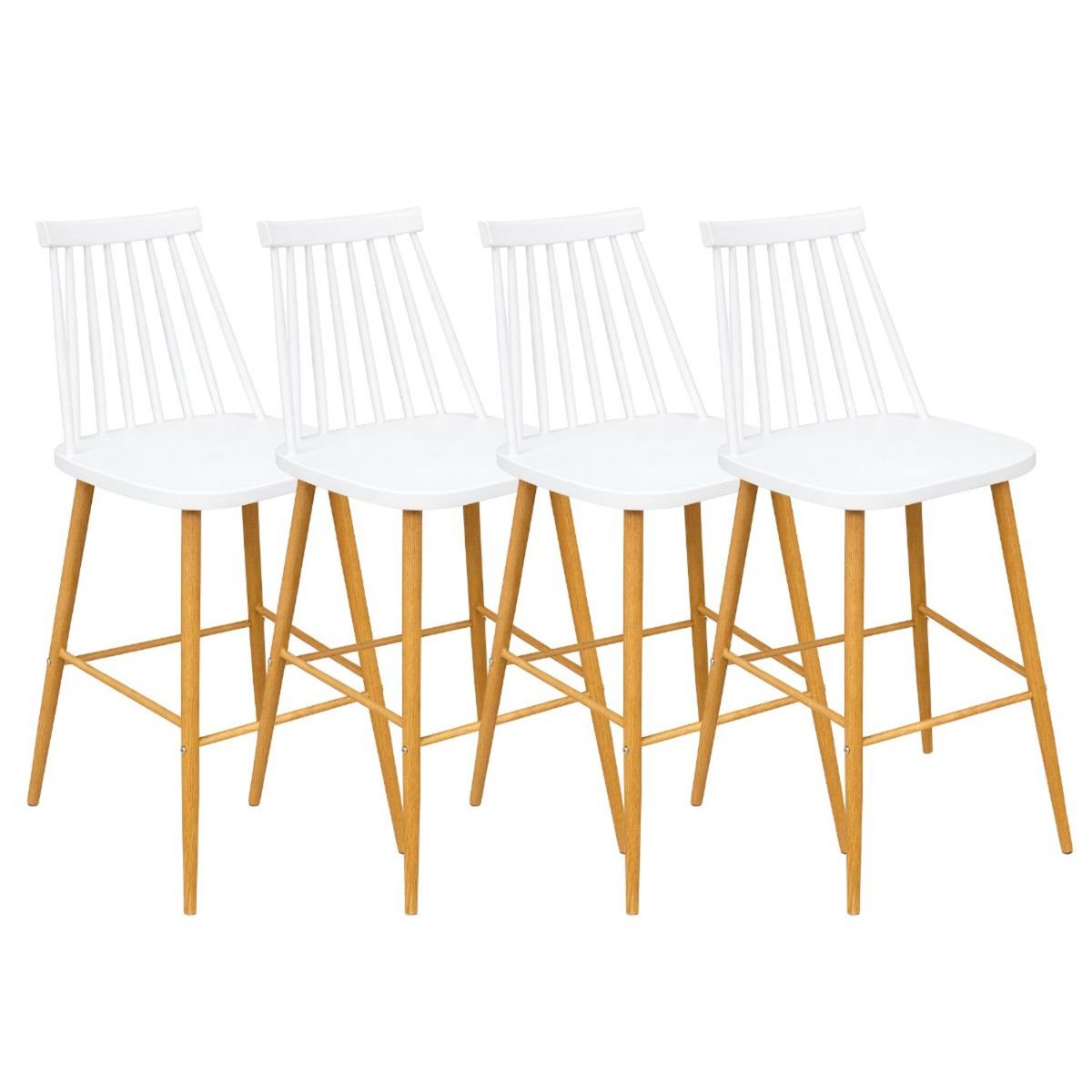 HABITA2 CHILE - Pack 4 Taburetes de Bar 65 cm Royal Estilo Nórdico