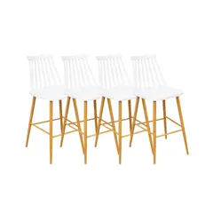 HABITA2 CHILE - Pack 4 Taburetes de Bar 65 cm Royal Estilo Nórdico