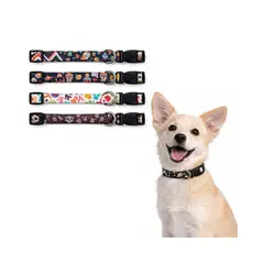 GENERICO - Collar Perro Talla S 3-8 kg Ajustable 20-31 cm Tela - Multicolor