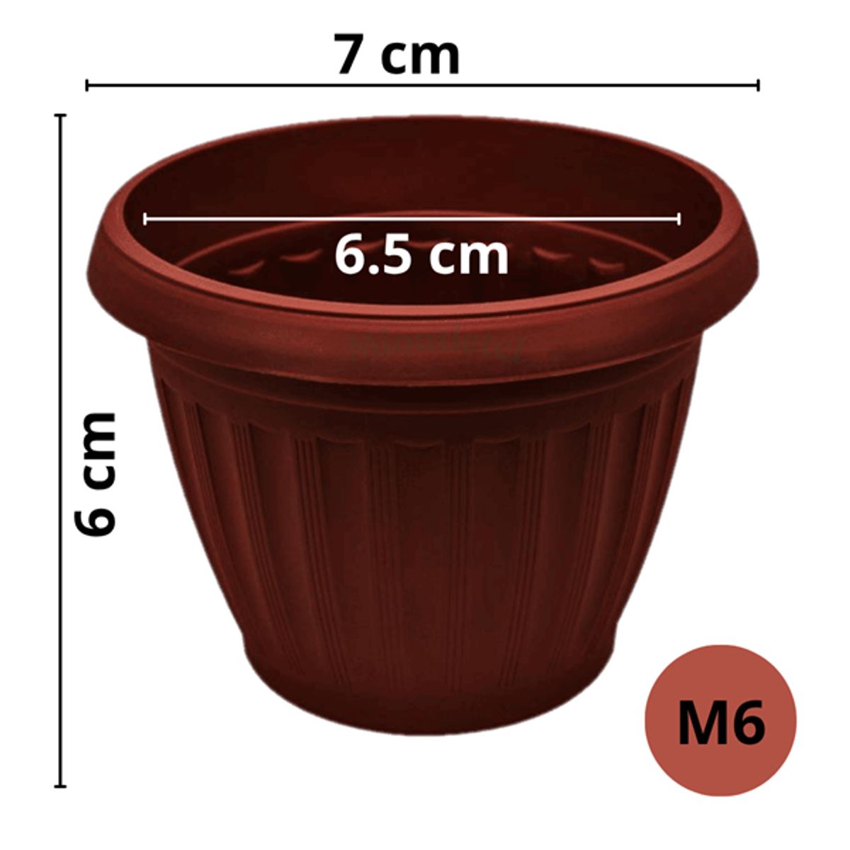 GENERICO - Pack 50 Maceteros Plástico Redondo Lila 6.5 cm.