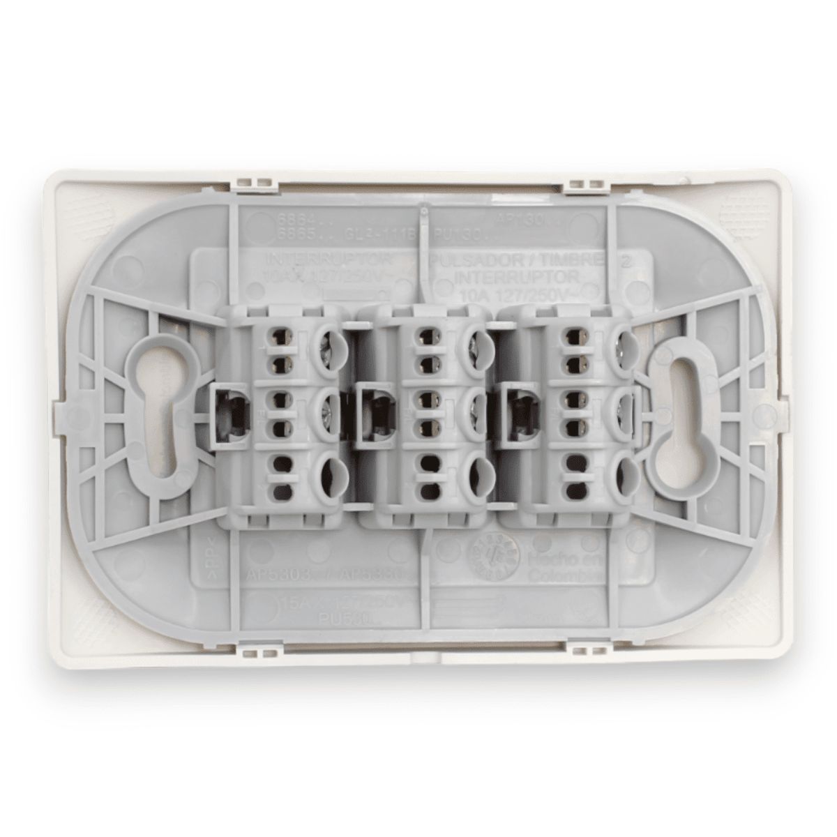 BTICINO - Interruptor Embutido triple 9 / 32 10a Blanco Armado - Bticino