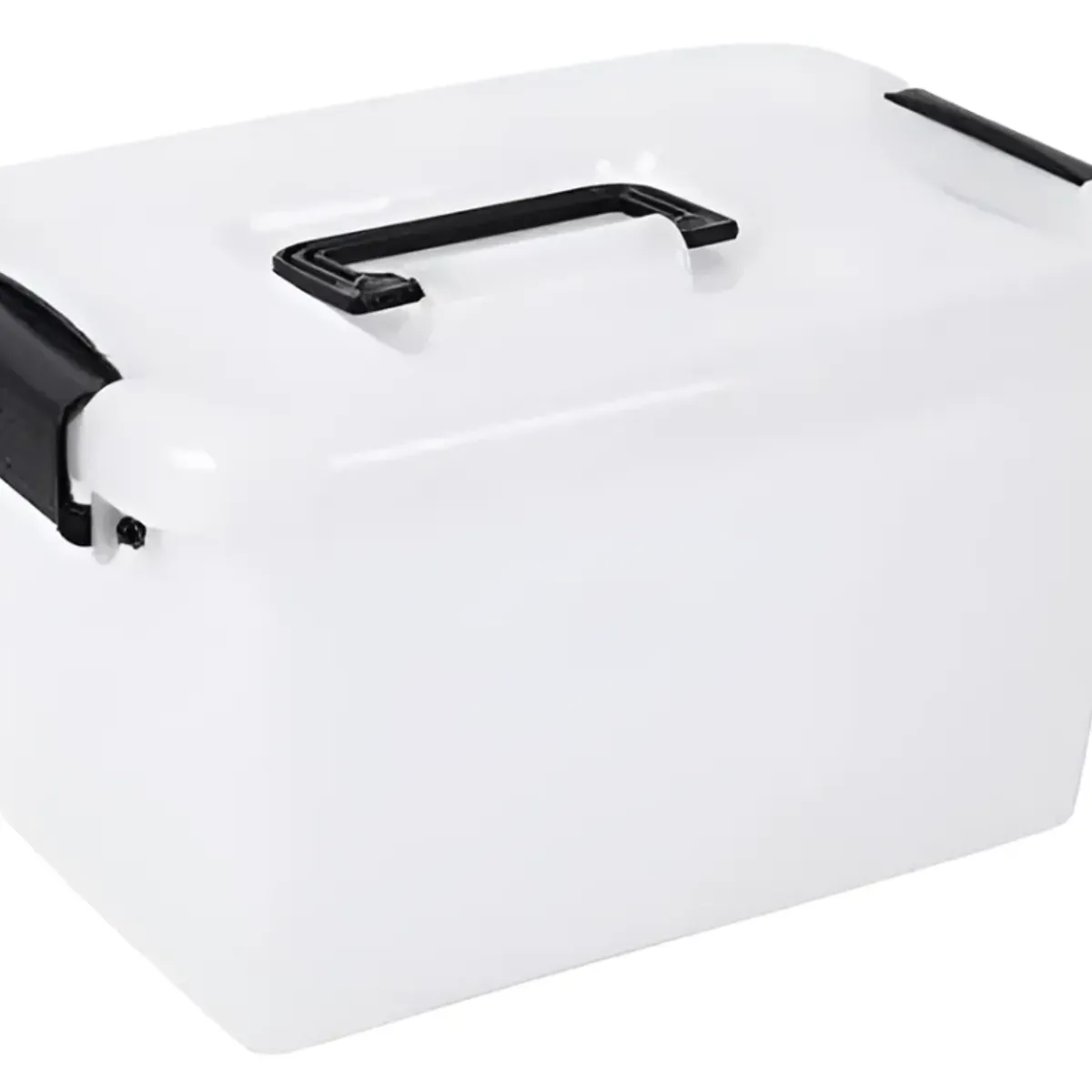 GENERICO - Caja Organizadora Plástica 42x30x25cm Con Tapa Y Broches 20l