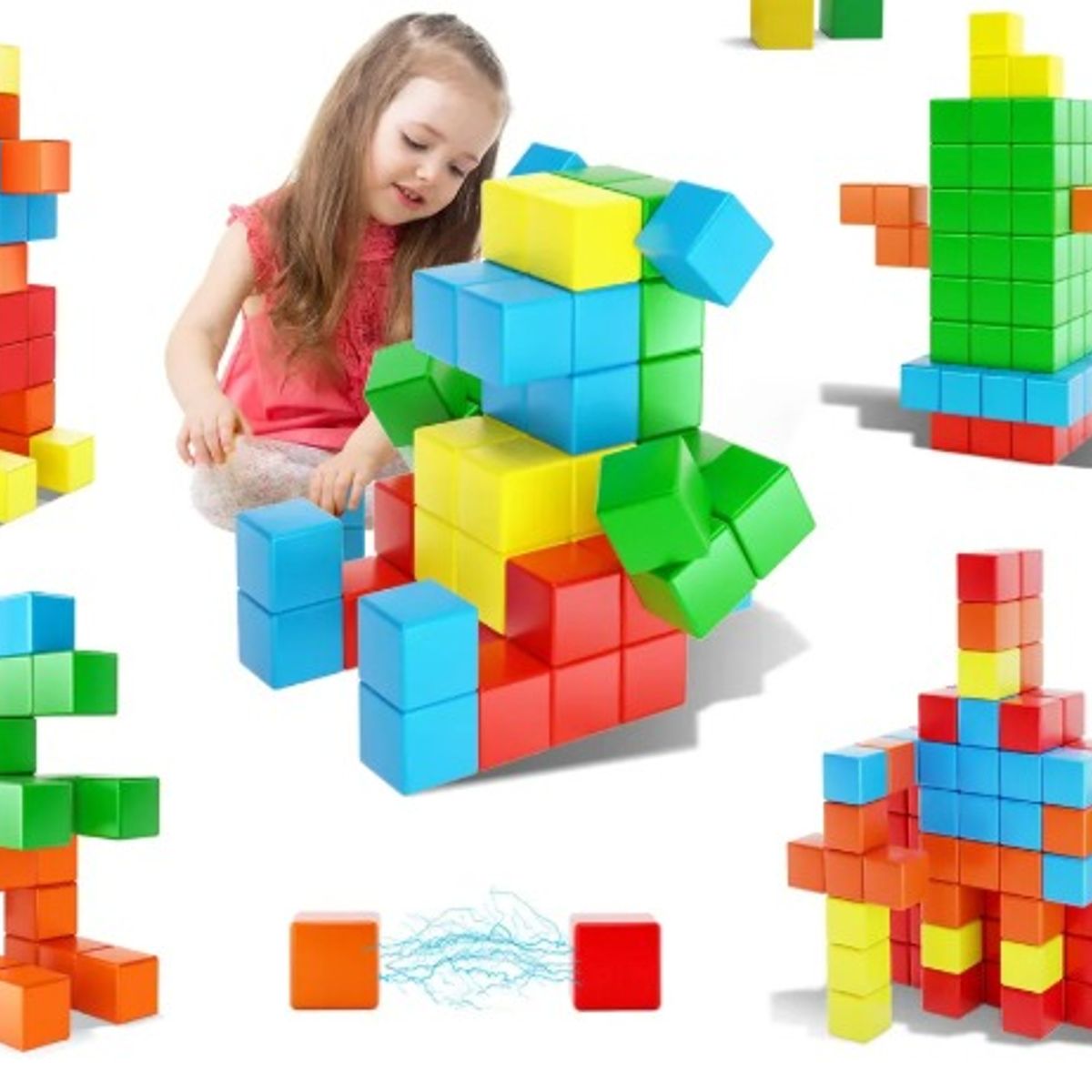 GENERICO - Juego De Bloques De Construcción Magnéticos 3d 100 Piezas