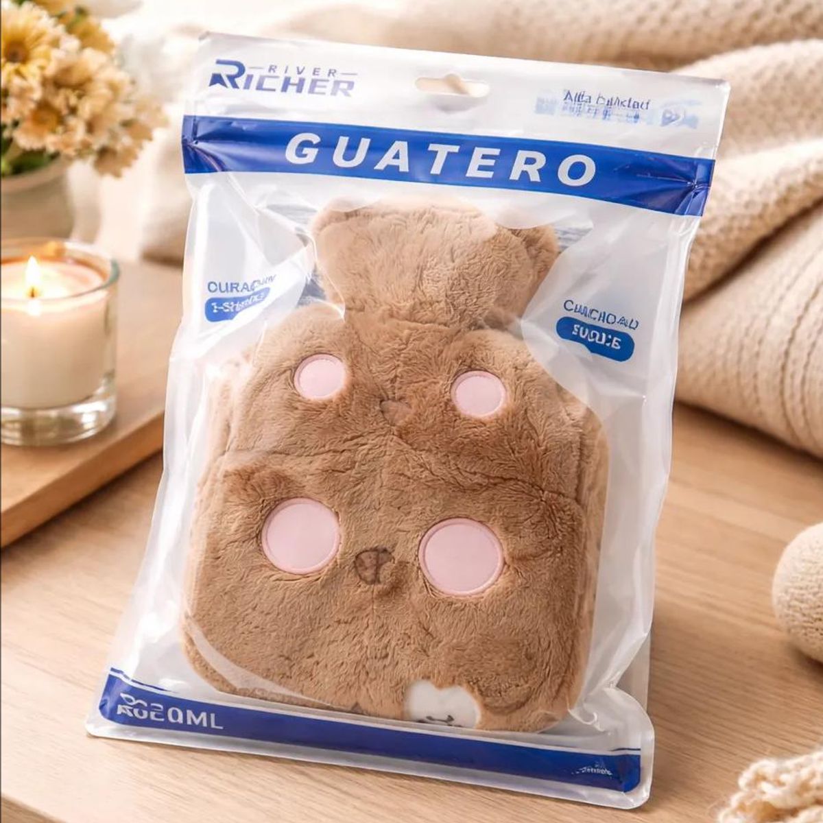 GENERICO - GUATERO DE AGUA CALIENTE 1000ML FUNDA DE ANIMALITO