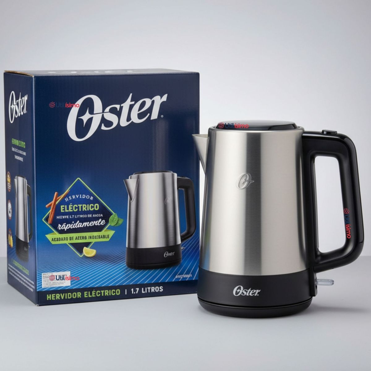 OSTER - Hervidor eléctrico Oster® de acero inoxidable 1.7 lt BVSTKE671