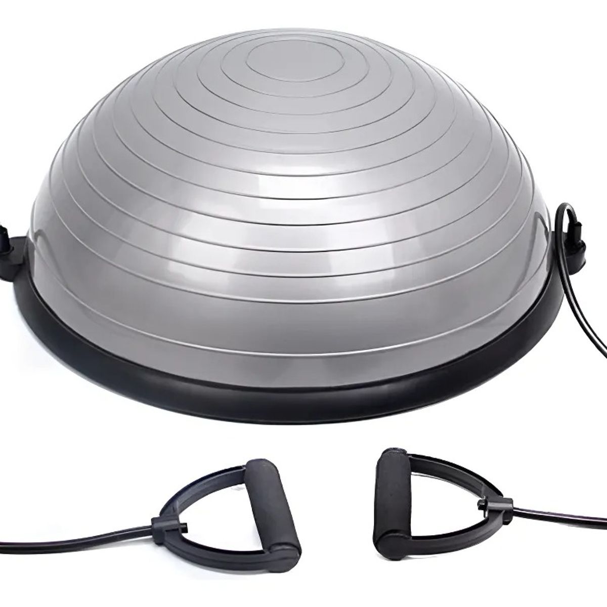GENERICO - Bosu Balance Trainer 46 cm Con Manillas Entrenamiento Funcional Gris