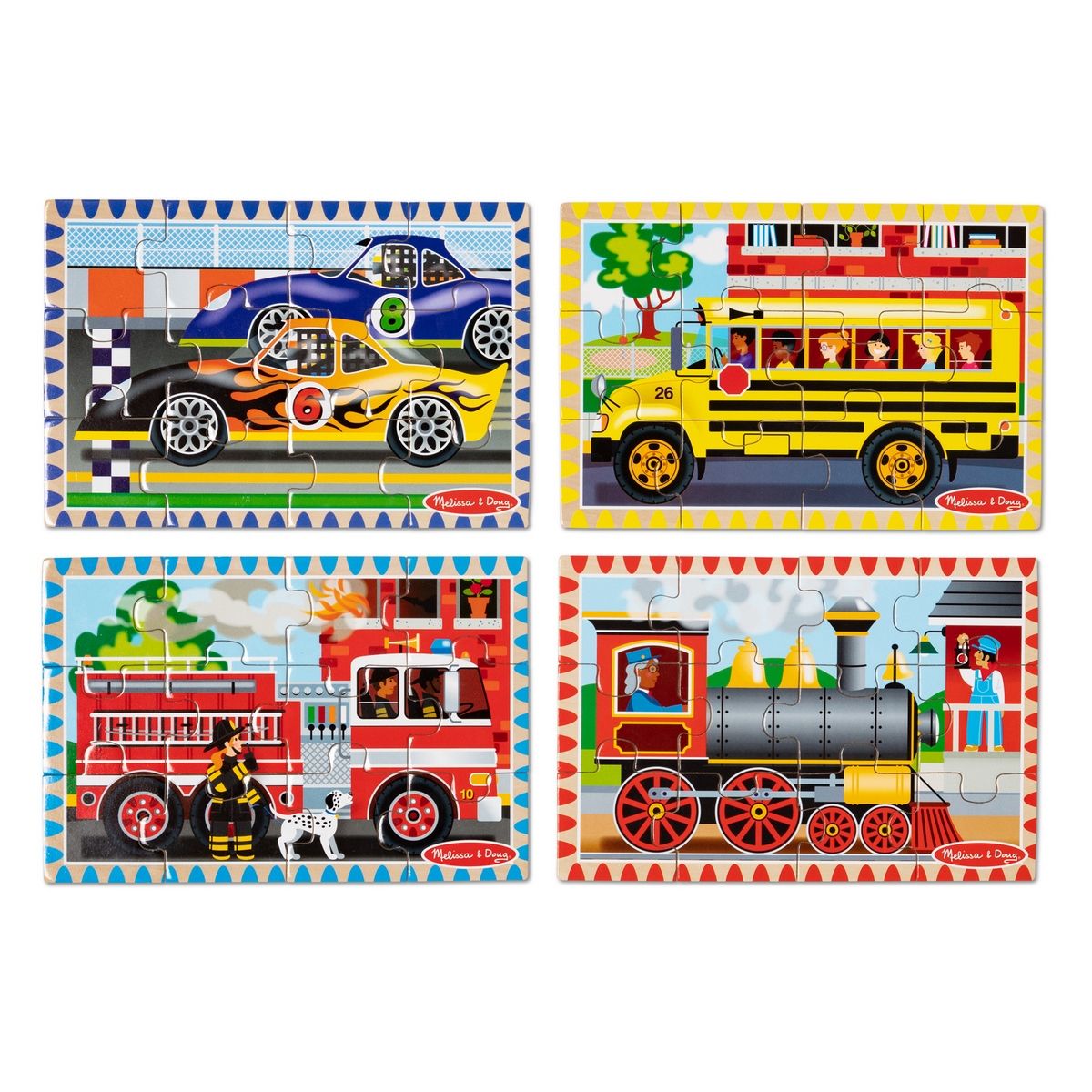 MELISSA & DOUG - PUZZLE DE VEHICULO EN CAJA  MELISSA AND DOUG