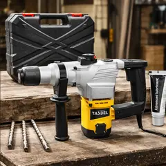 GENERICO - Martillo Eléctrico Tasbel Profesional + Maletin + Brocas Amarillo 50