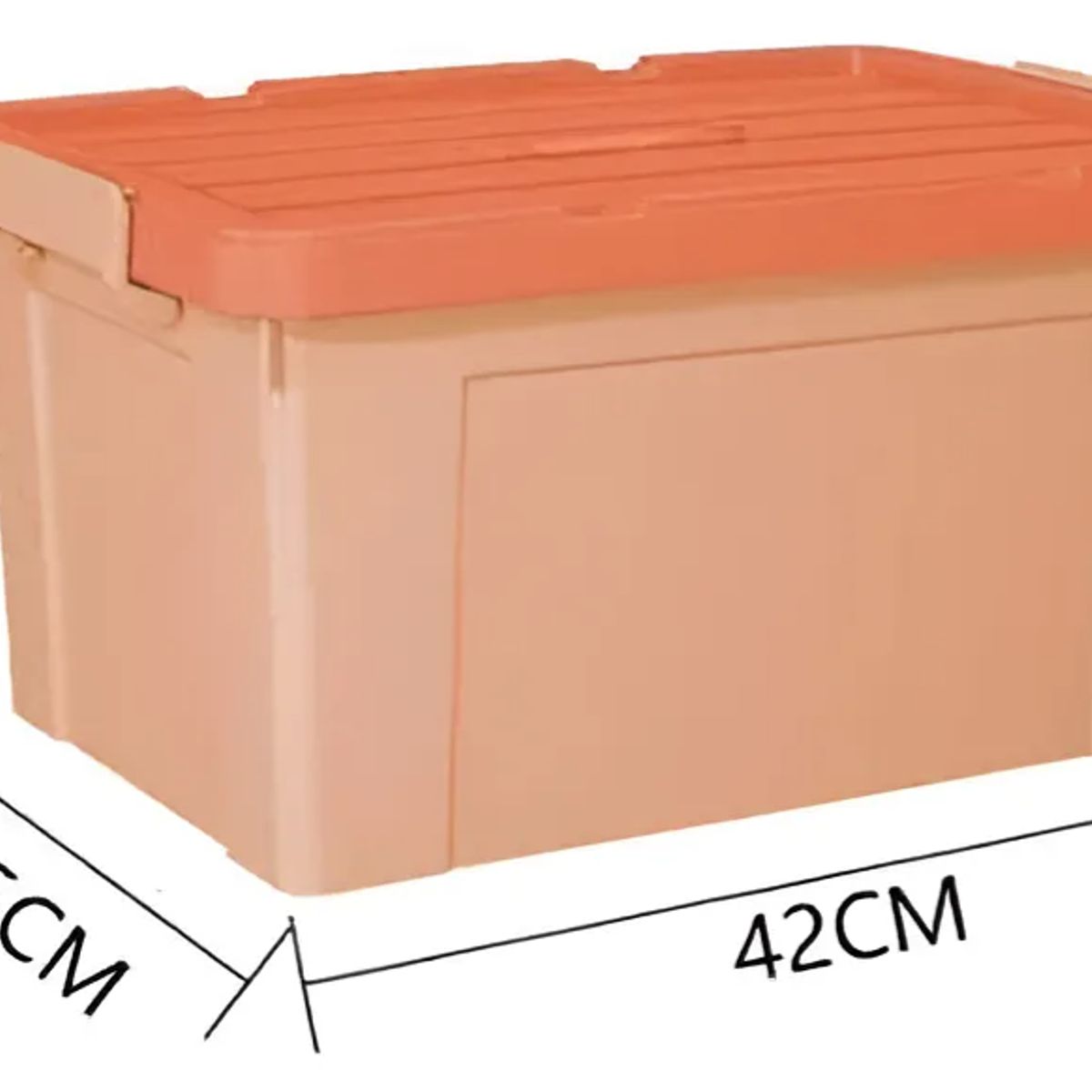 GENERICO - Caja Organizadora Plástica Con Tapa 20ltr. 42x25x30 Cm