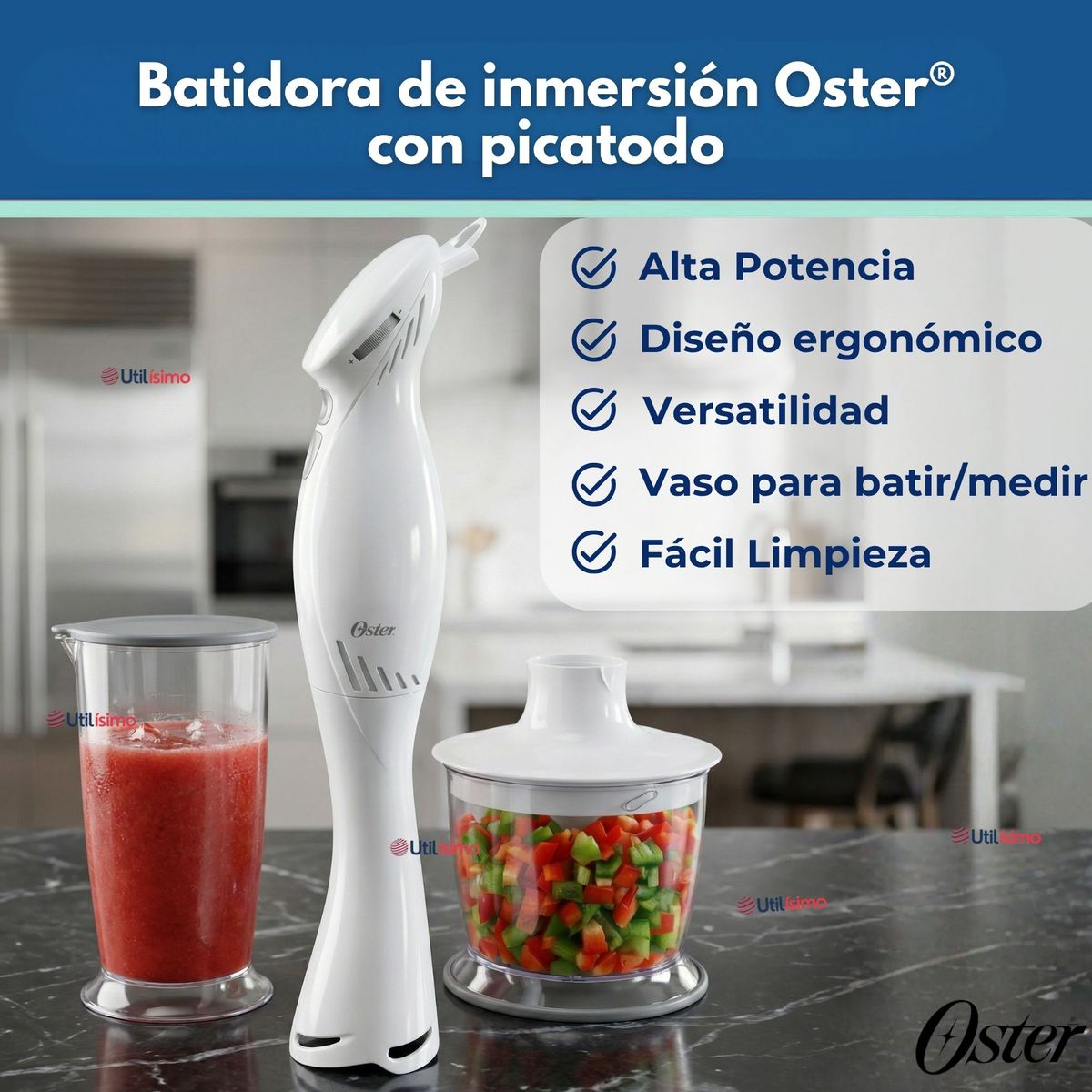 OSTER - Batidora de inmersión Oster® con picatodo 2612