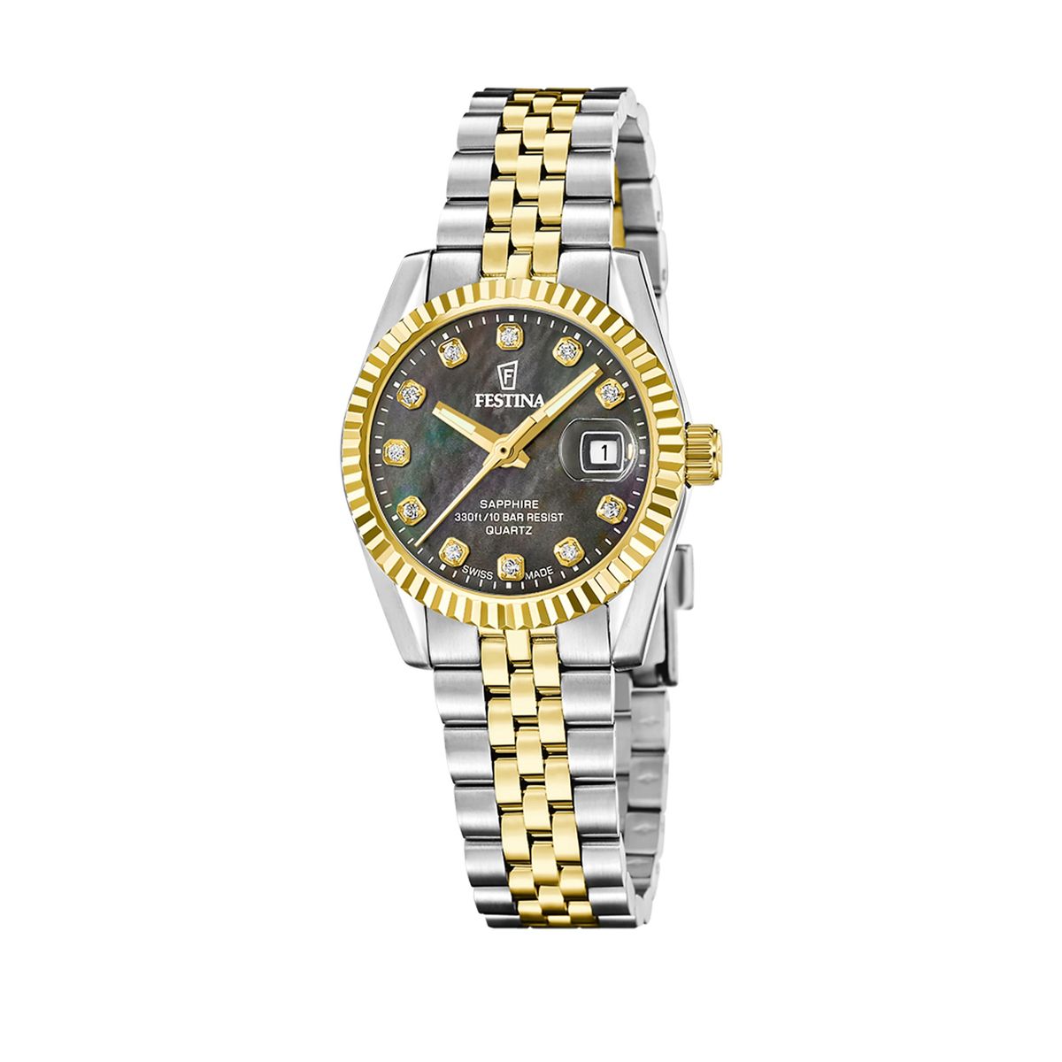 FESTINA SWISS - Reloj F20088/5 Festina Swiss Negro Mujer Acero Clasico