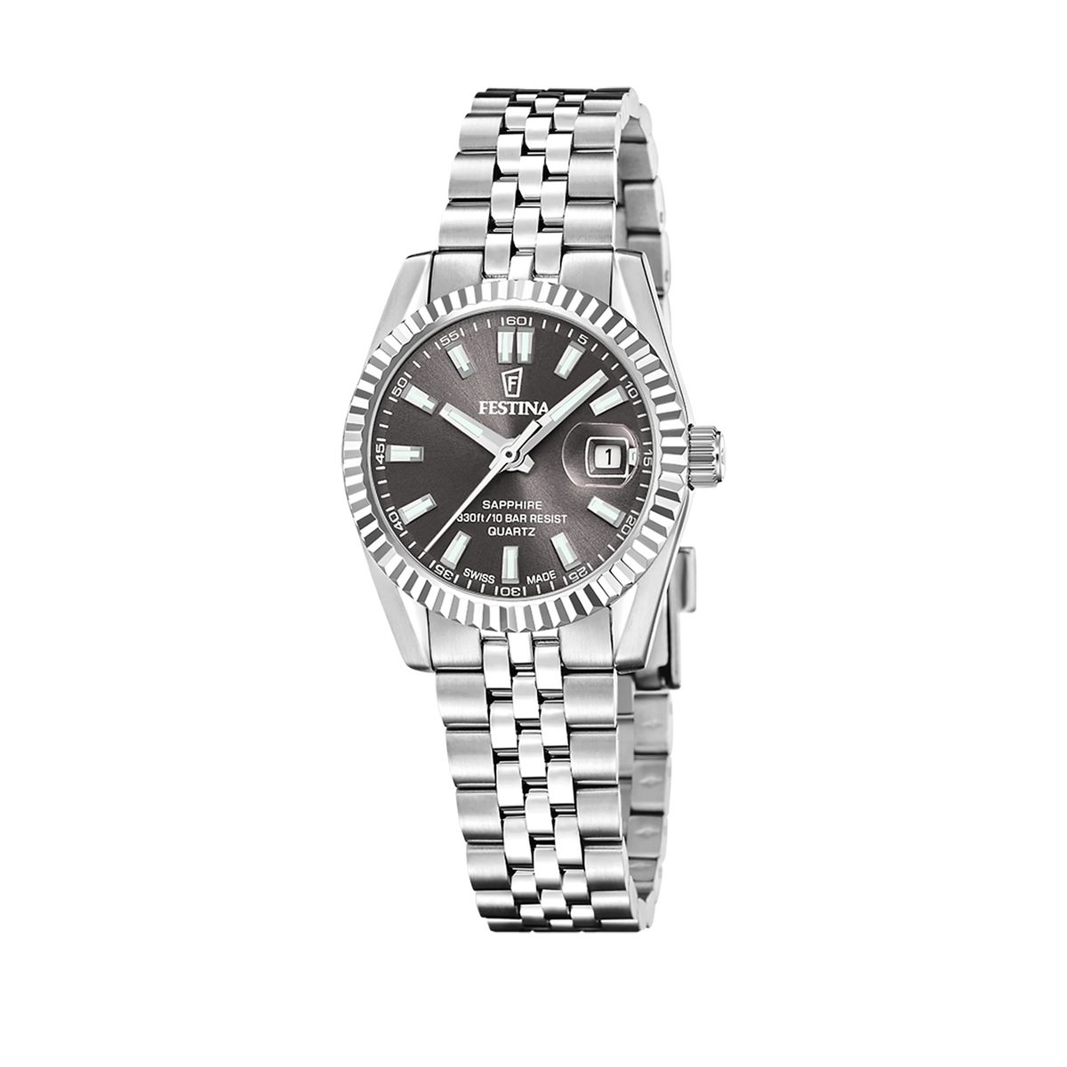 FESTINA SWISS - Reloj F20087/6 Festina Swiss Negro Mujer Acero Clasico