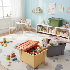 GENERICO - Caja Organizadora Plástica Con Tapa 10 Ltr.