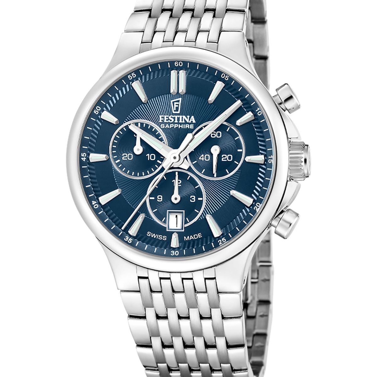 FESTINA SWISS - Reloj F20093/2 Festina Swiss Azul Hombre Chrono