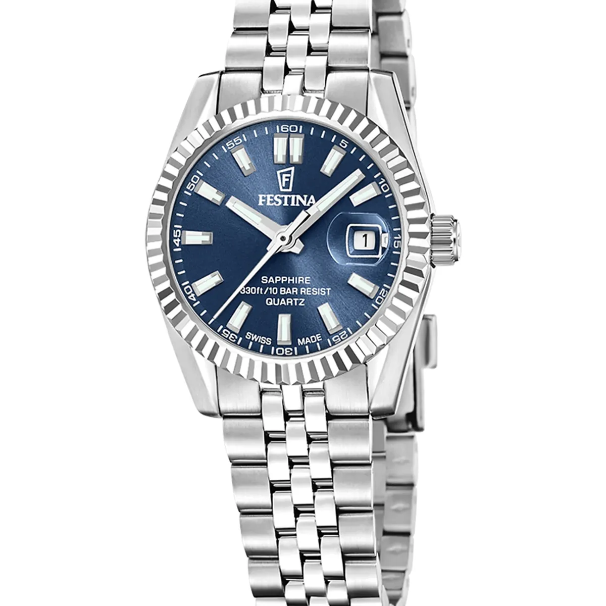 FESTINA SWISS - Reloj F20087/4 Festina Swiss Azul Mujer Acero Clasico