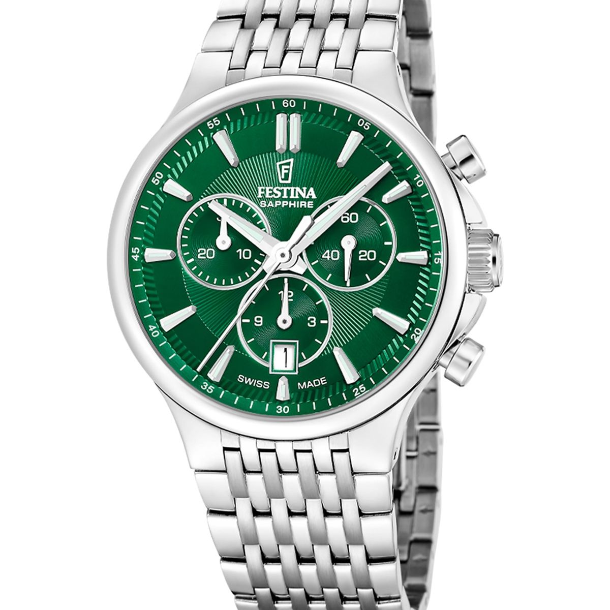 FESTINA SWISS - Reloj F20093/3 Festina Swiss Verde Hombre Chrono