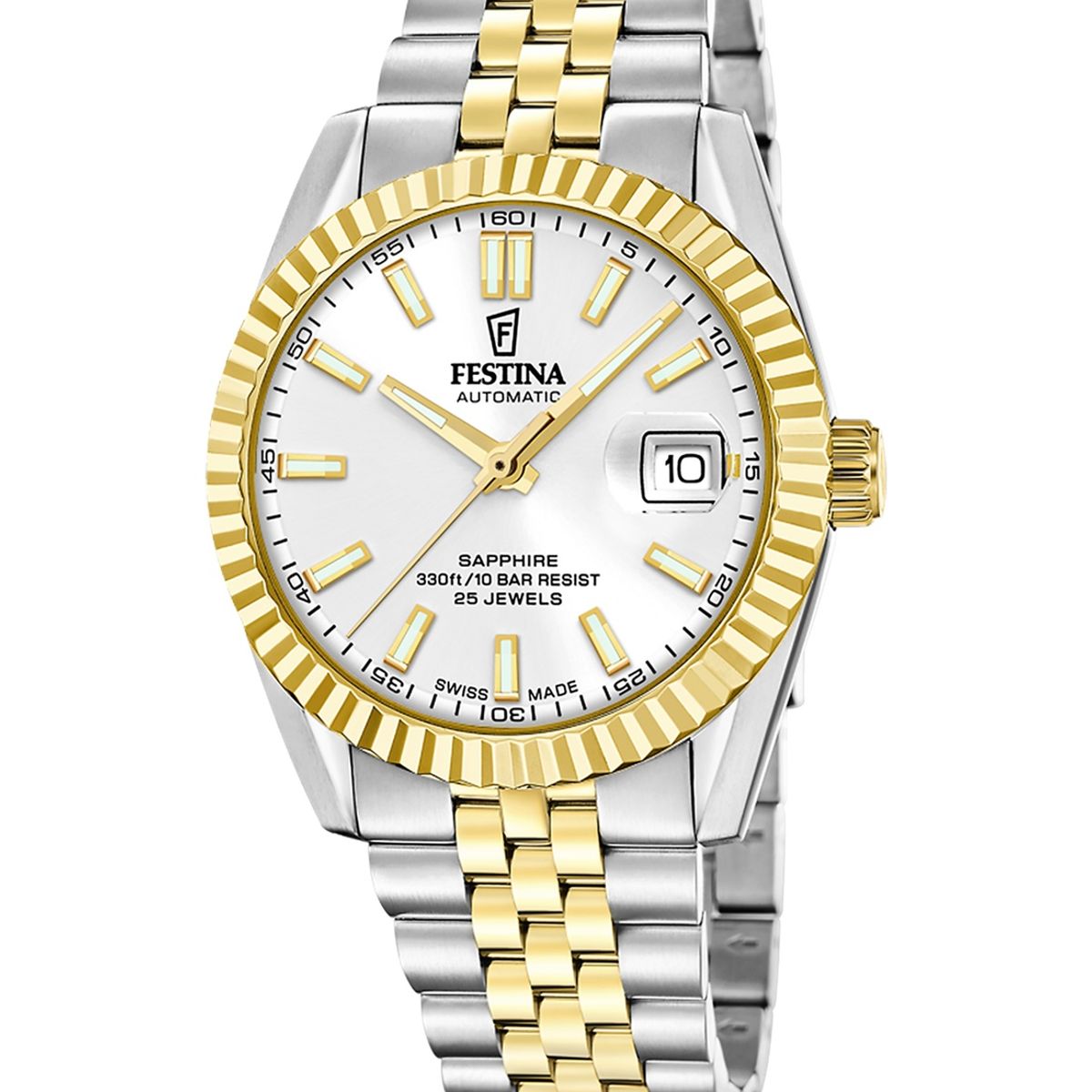 FESTINA SWISS - Reloj F20091/1 Festina Swiss Plateado Hombre Automático