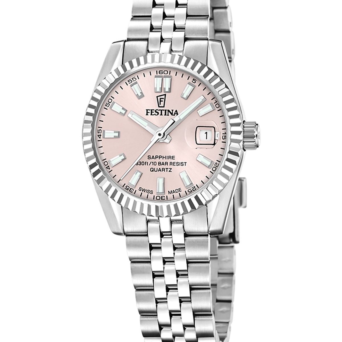 FESTINA SWISS - Reloj F20087/2 Festina Swiss Rosa Mujer Acero Clasico