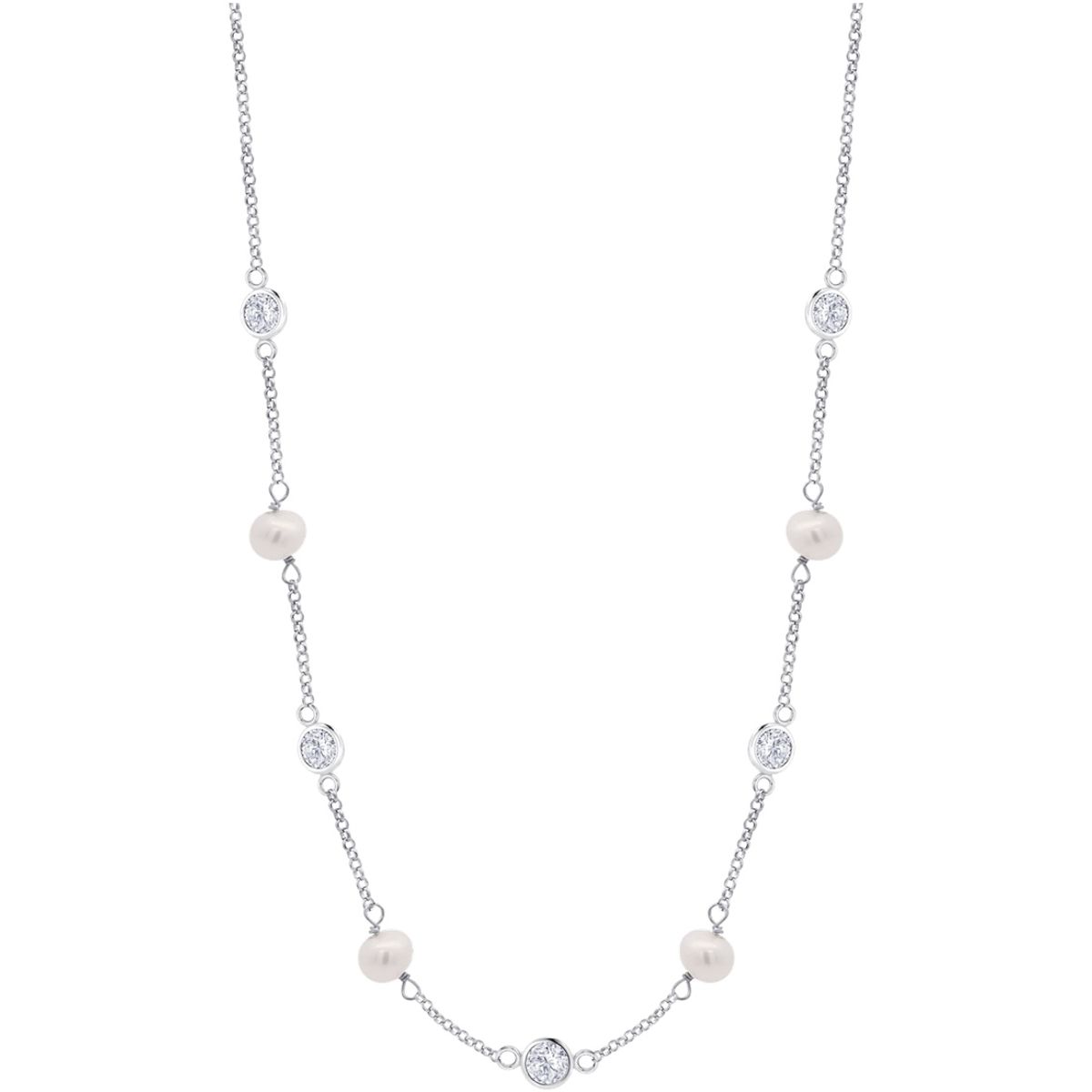 LOTUS SILVER - Collar LP3923-1/1 Lotus Silver Plateado Mujer Pearls