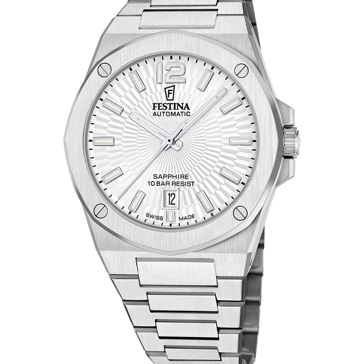 FESTINA SWISS - Reloj F22004/1 Festina Swiss Plateado Hombre Automático