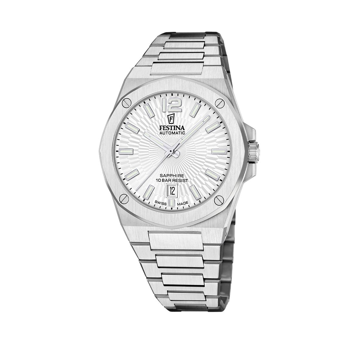 FESTINA SWISS - Reloj F22004/1 Festina Swiss Plateado Hombre Automático