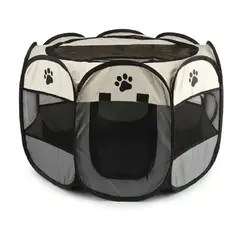 GENERICO - Corral Mascotas Portátil Multifuncional Perros Gatos Talla L Gris. Masavi