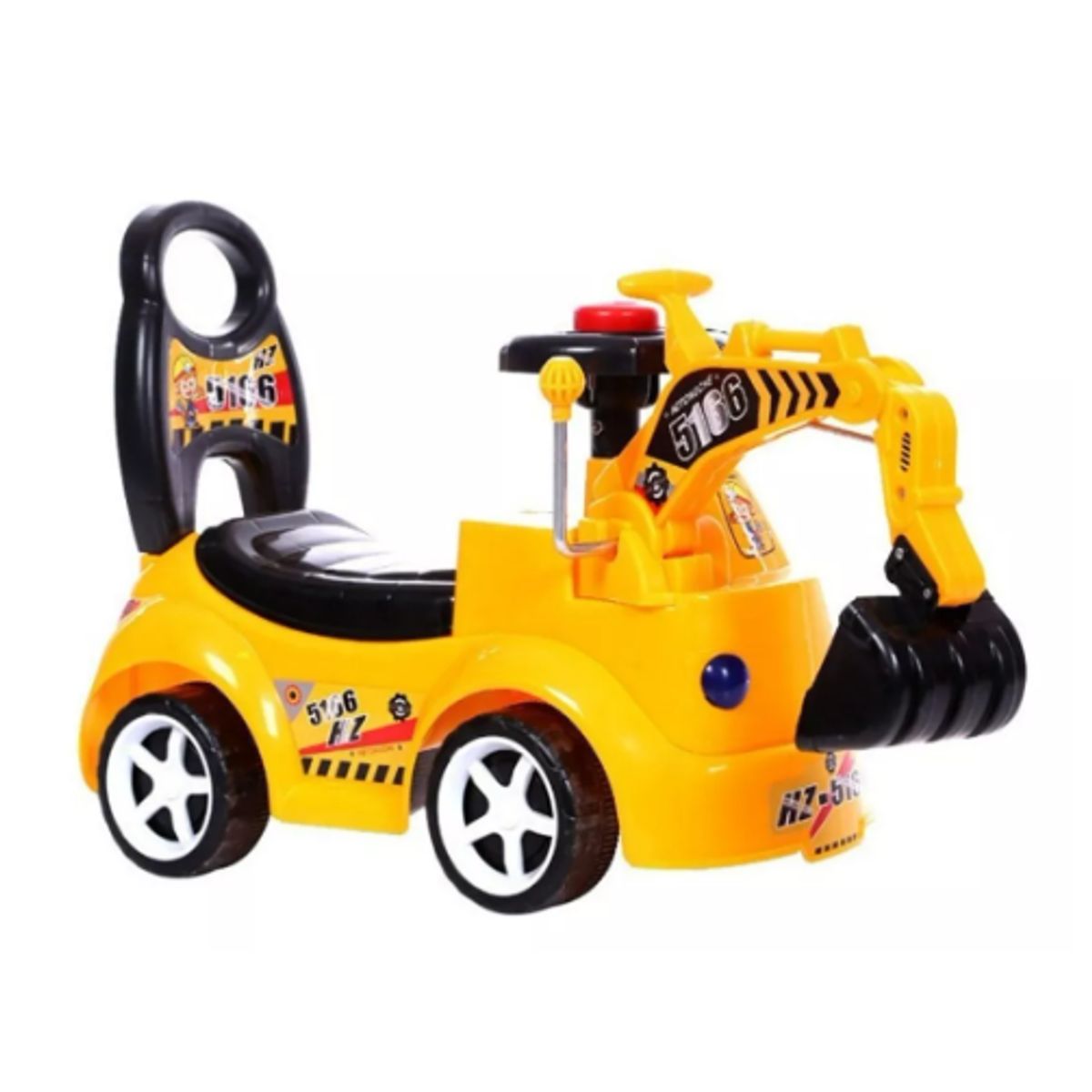 GENERICO - Correpasillos Andador Excavadora Luces Y Sonidos Amarillo