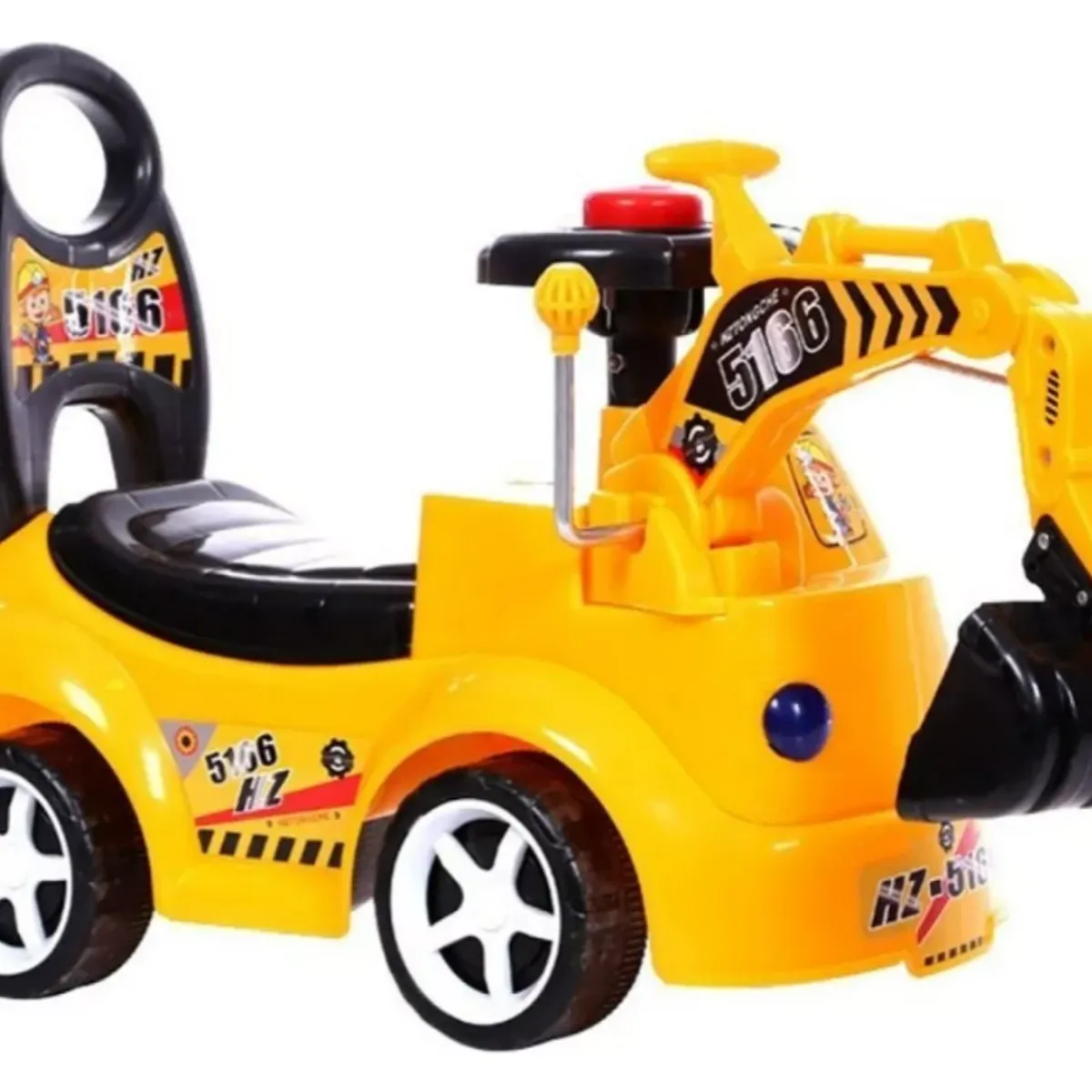 GENERICO - Correpasillos Andador Excavadora Luces Y Sonidos Amarillo