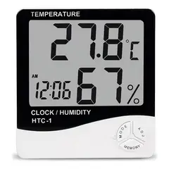 GENERICO - Termometro Ambiental Higrometro Digital Medidor De Temperatura Hidrometro Reloj Alarma Htc-1 BELUG