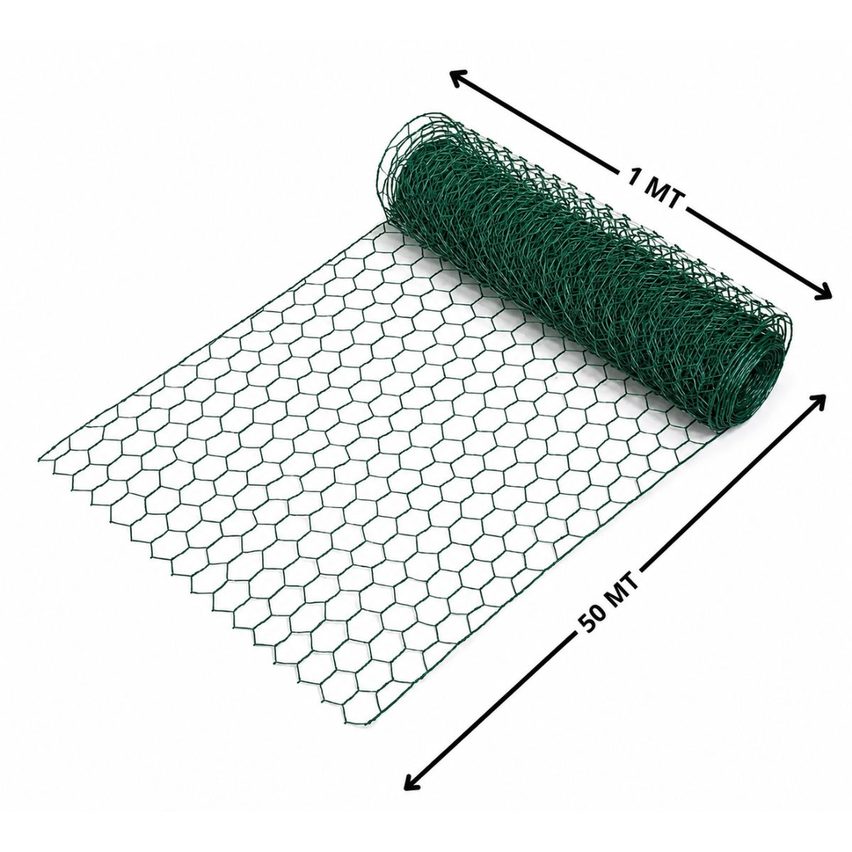 GENERICO - Malla Hexagonal PVC 3/4" x 1 (rollo 50m)