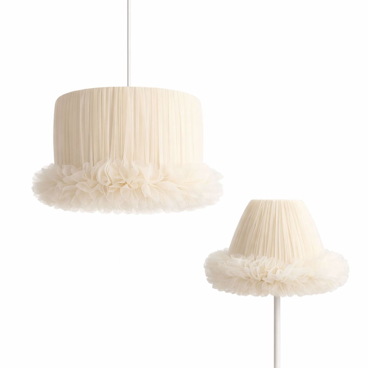 DECORACION CREATIVA - Set Lampara infantil- Linea Cisne Crema